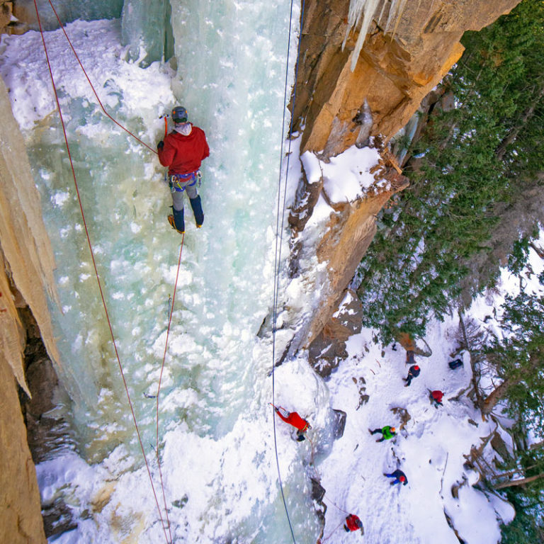 Learn to Lead Ice Climbing This Class Teaches Climbers How to Lead Ice